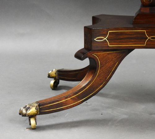 REGENCY ROSEWOOD BRASS INLAID SOFA TABLE - ADDITIONAL PHOTO 10