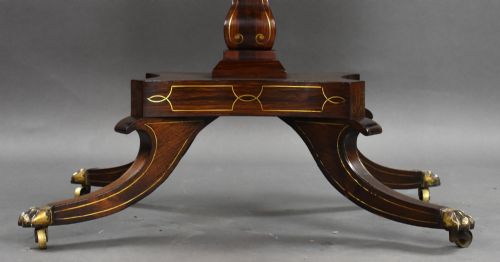 REGENCY ROSEWOOD BRASS INLAID SOFA TABLE - ADDITIONAL PHOTO 11