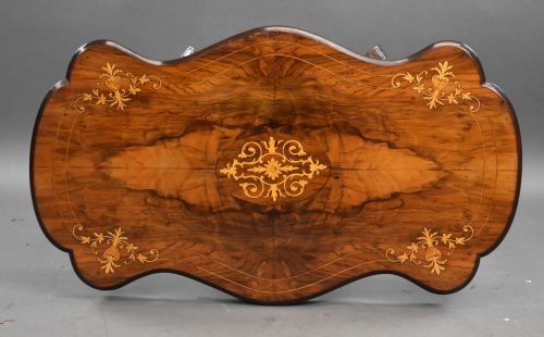 VICTORIAN WALNUT INLAID SIDE TABLE - ADDITIONAL PHOTO 3