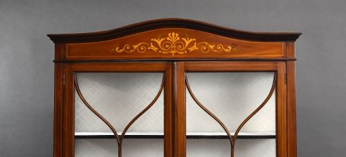 fig 2. Edwardian Mahogany Hand Painted China Cabinet