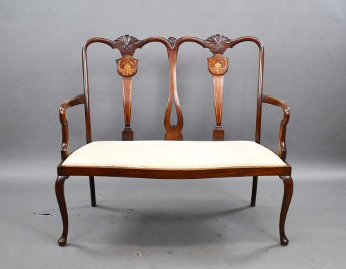 fig 1. Edwardian Mahogany Chair Back Settee