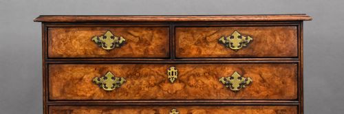 fig 6. 18th Century Burr Walnut Chest of Drawers