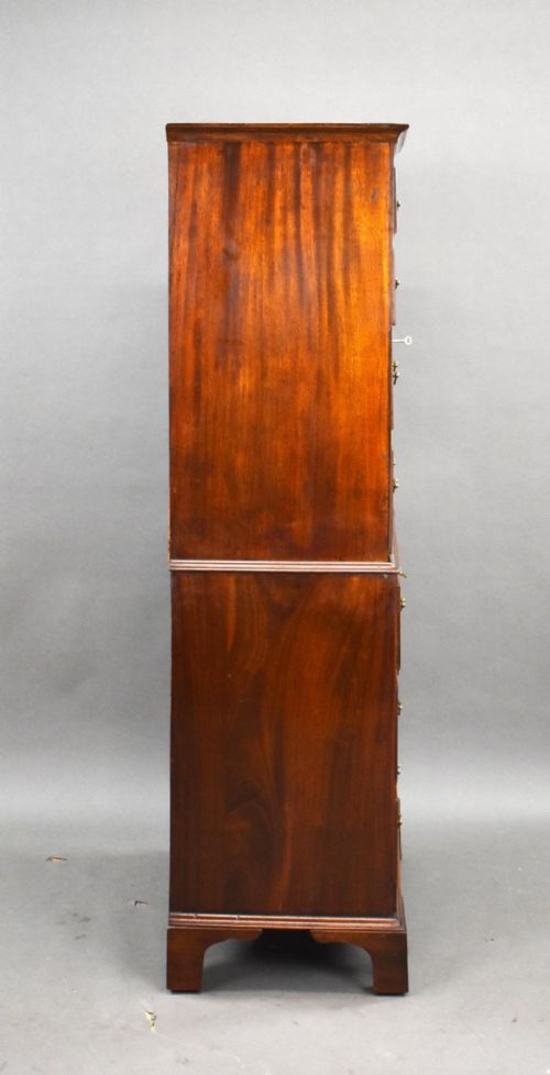 fig 2. Antique Figured Walnut Chest on Chest