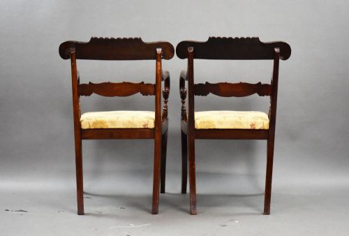 fig 3. Pair of Antique Mahogany Carver Chairs