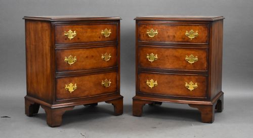 Pair Walnut Bedside Chests