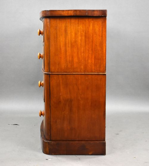 fig 3. Victorian Mahogany Bow Front Chest of Drawers