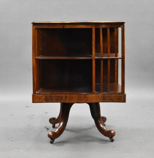 EDWARDIAN MAHOGANY REVOLVING BOOKSTAND - ADDITIONAL PHOTO 2