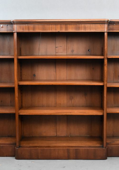 fig 4. Victorian Mahogany Breakfront Open Bookcase
