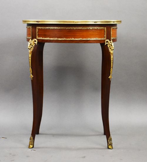 fig 2. 19th Century French Mahogany and Inlaid Occasional Table with Ormolu Mounts
