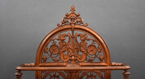 VICTORIAN CAST IRON STICK STAND BY FALKIRK FOUNDRY C1880 - ADDITIONAL PHOTO 2