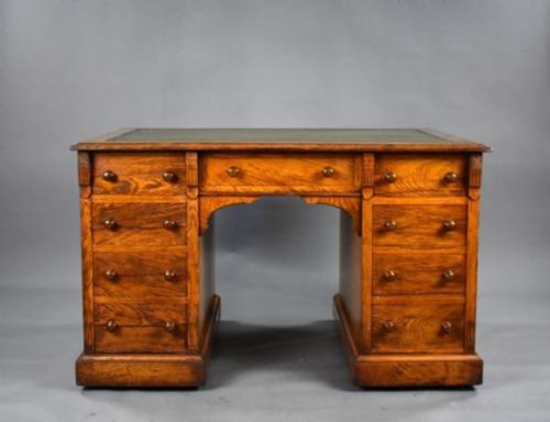 VICTORIAN OAK DESK - ADDITIONAL PHOTO 6