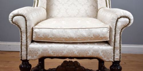 19TH CENTURY CAROLEAN STYLE WING BACK ARMCHAIR - ADDITIONAL PHOTO 7