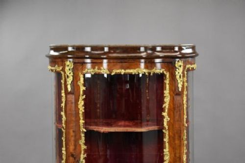 fig 1. French Louis XV Style Kingwood & Ormolu Mounted Vitrine Cabinet