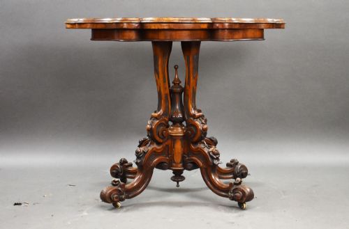 fig 1. Victorian Burr Walnut Card Table