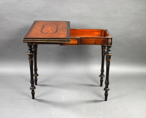 fig 3. Victorian Burr Walnut Inlaid Card Table