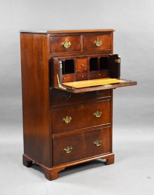 fig 1. Antique Mahogany Secretaire Chest