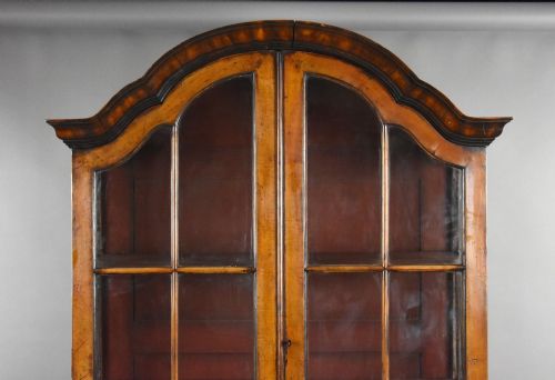 fig 1. Antique Queen Anne Style Walnut Cabinet on Stand