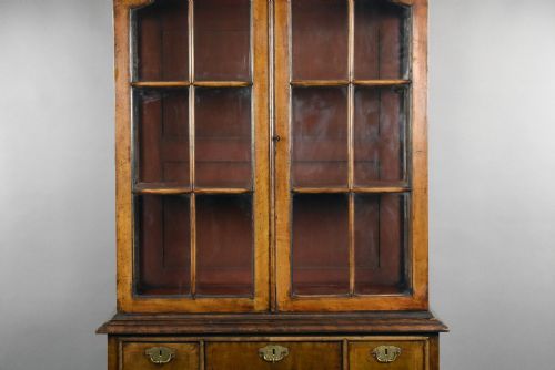 fig 2. Antique Queen Anne Style Walnut Cabinet on Stand