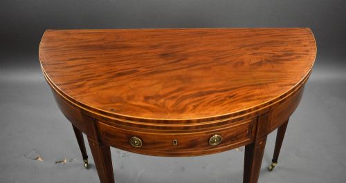 GEORGE III MAHOGANY TEA TABLE - ADDITIONAL PHOTO 2
