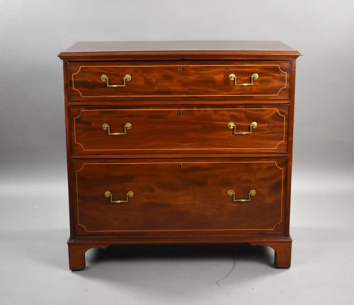 REGENCY MAHOGANY INLAID CHEST OF DRAWERS - ADDITIONAL PHOTO 1