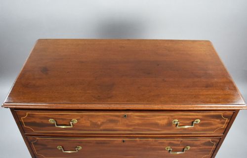 REGENCY MAHOGANY INLAID CHEST OF DRAWERS - ADDITIONAL PHOTO 5