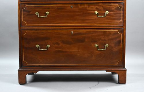 REGENCY MAHOGANY INLAID CHEST OF DRAWERS - ADDITIONAL PHOTO 7