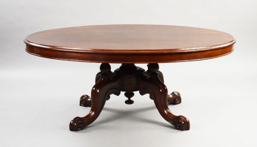 fig 1. Victorian Mahogany Oval Coffee Table