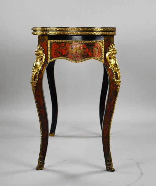 LOUIS XV STYLE BOULLE MARQUETRY CARD TABLE BY EDWARDS ROBERTS - ADDITIONAL PHOTO 6
