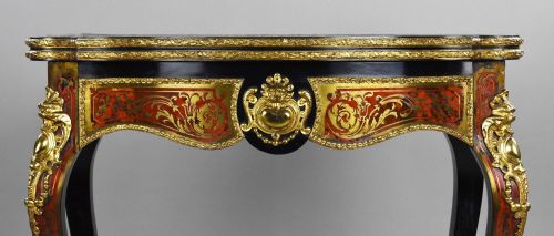LOUIS XV STYLE BOULLE MARQUETRY CARD TABLE BY EDWARDS ROBERTS - ADDITIONAL PHOTO 8
