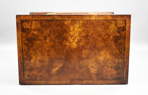 ANTIQUE GEORGIAN BURR WALNUT CHEST OF DRAWERS - ADDITIONAL PHOTO 5