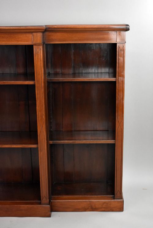 VICTORIAN MAHOGANY OPEN BOOKCASE - ADDITIONAL PHOTO 5