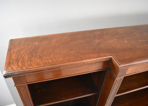 VICTORIAN MAHOGANY OPEN BOOKCASE - ADDITIONAL PHOTO 6