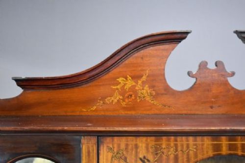 VICTORIAN MAHOGANY INLAID DISPLAY CABINET - ADDITIONAL PHOTO 8