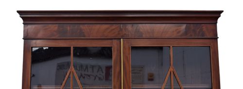 WILLIAM IV FLAME MAHOGANY SECRETAIRE BOOKCASE - ADDITIONAL PHOTO 6