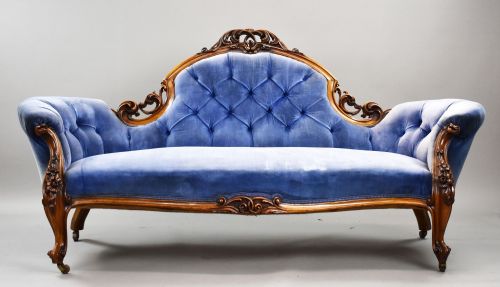 fig 1. Victorian Walnut Double ended Sofa/Chaise