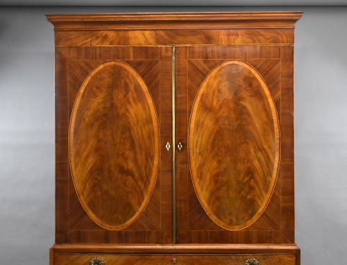 fig 1. Regency Flame Mahogany Linen Press