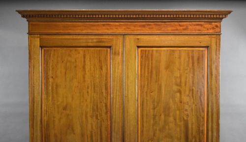 fig 1. Edwardian Mahogany Two Door Wardrobe