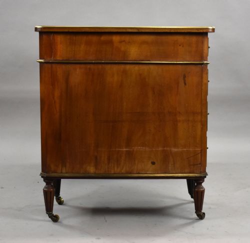 19TH CENTURY FRENCH BRASS INLAID MAHOGANY WRITING TABLE - ADDITIONAL PHOTO 2