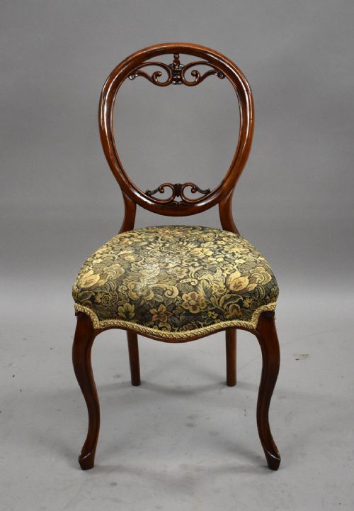 SET FOUR VICTORIAN WALNUT CARVED DINING CHAIRS - ADDITIONAL PHOTO 2