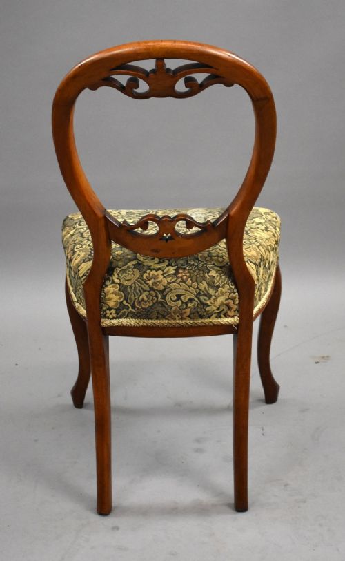 SET FOUR VICTORIAN WALNUT CARVED DINING CHAIRS - ADDITIONAL PHOTO 6