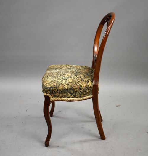 SET FOUR VICTORIAN WALNUT CARVED DINING CHAIRS - ADDITIONAL PHOTO 7