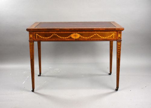 19TH CENTURY INLAID WRITING TABLE - ADDITIONAL PHOTO 1