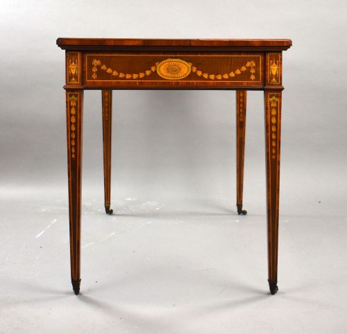 19TH CENTURY INLAID WRITING TABLE - ADDITIONAL PHOTO 4