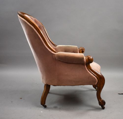 VICTORIAN WALNUT ARMCHAIR - ADDITIONAL PHOTO 2