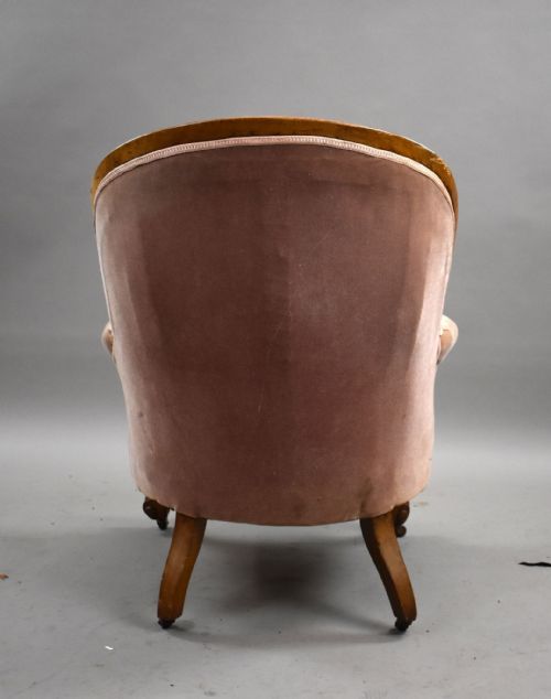 VICTORIAN WALNUT ARMCHAIR - ADDITIONAL PHOTO 3