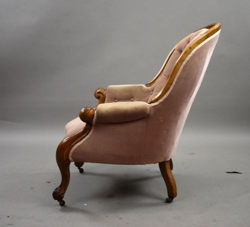 VICTORIAN WALNUT ARMCHAIR - ADDITIONAL PHOTO 4
