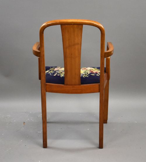 fig 3. Set of 6 Art Deco Walnut Dining Chairs
