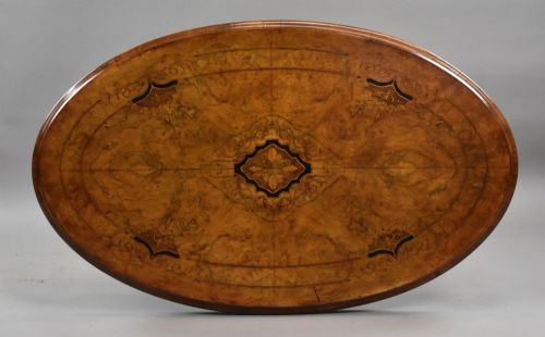 fig 3. Victorian Burr Walnut Inlaid Coffee Table