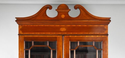 EDWARDIAN MAHOGANY BUREAU BOOKCASE - ADDITIONAL PHOTO 2