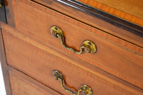 EDWARDIAN MAHOGANY BUREAU BOOKCASE - ADDITIONAL PHOTO 7